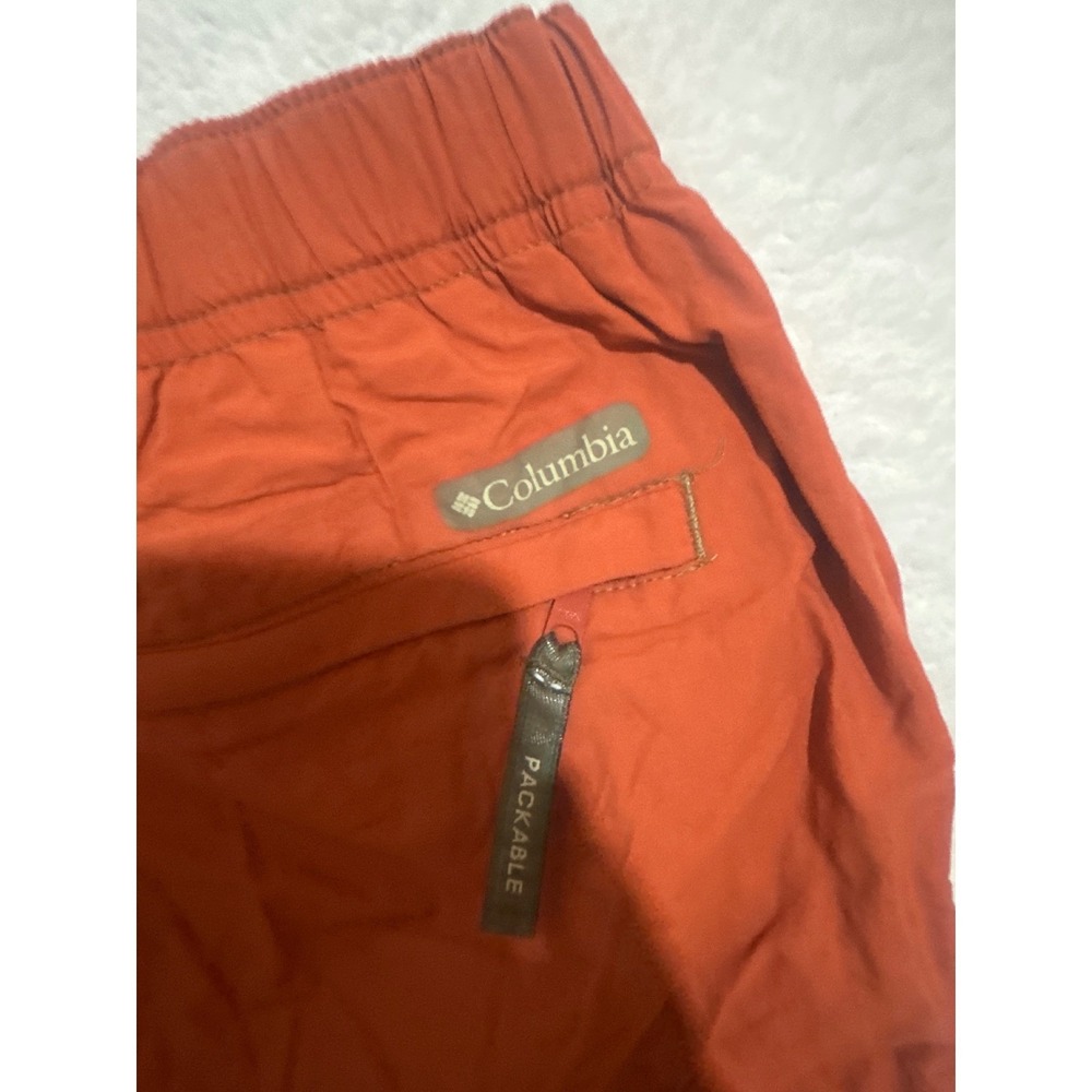 Columbia Sportswear Mens XL Packable Cargo Shorts Orange Hiking Outdoor - Picture 5 of 5
